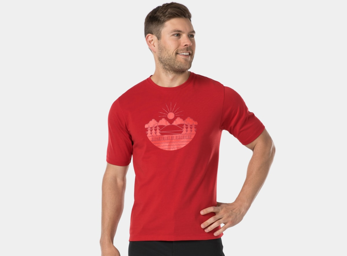 Bontrager Evoke Tech Tee Short Sleeve Cycling Jersey in Red