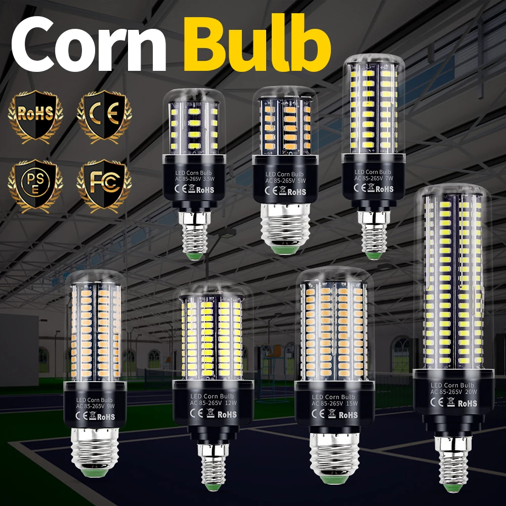 DuuToo E27 Led Corn Lamp E14 Light Bulb B22 Chandeliers Ac85-265v For Home Living Room Bedroom Lighting