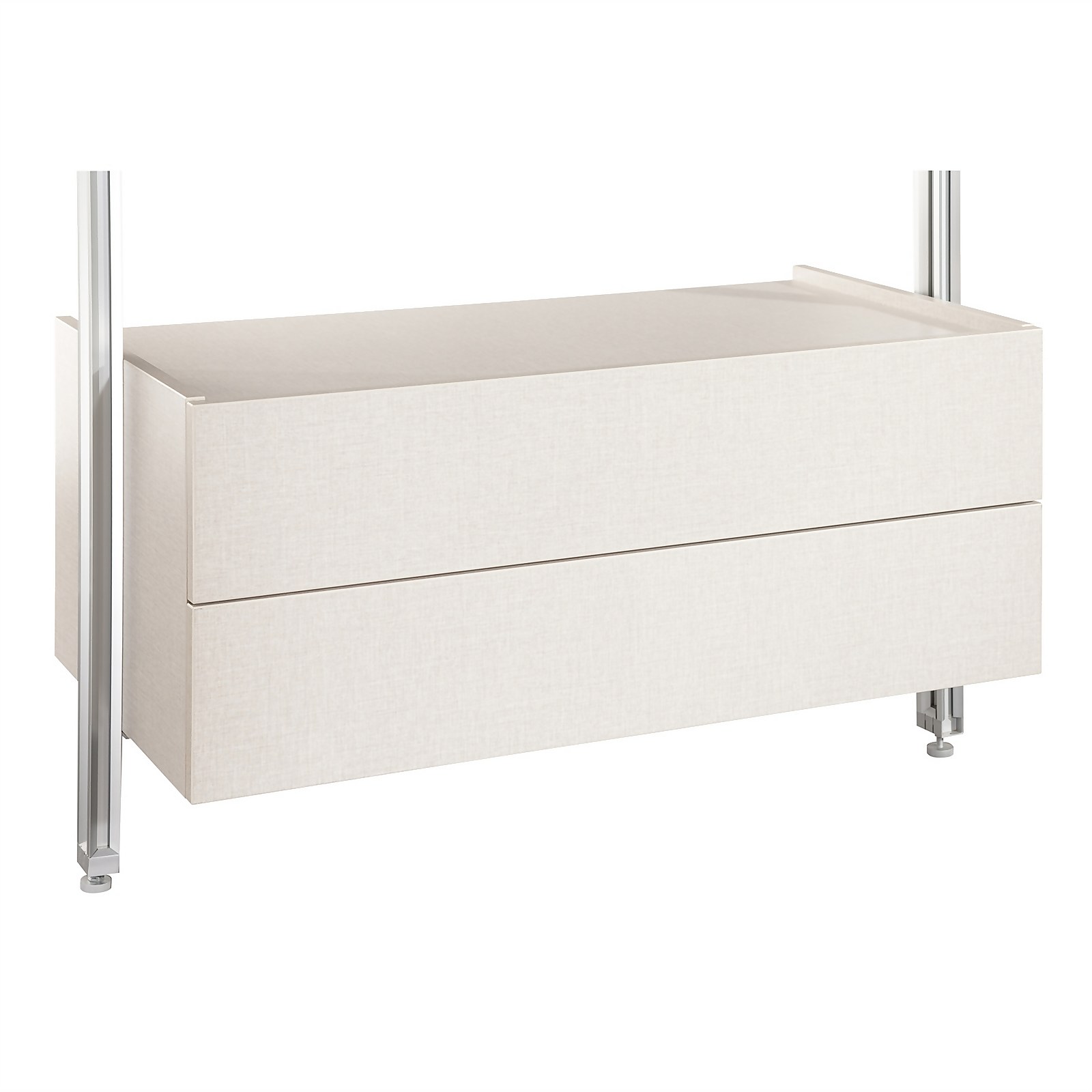 Space Pro Relax Linen Double Drawer Box Kit (H)380mm x (W)900mm x (D)500mm