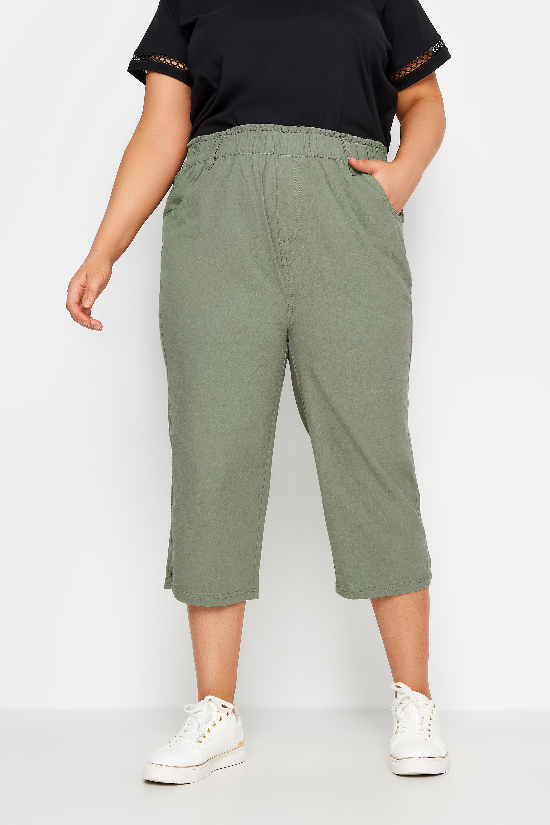 Cropped Cotton Trousers