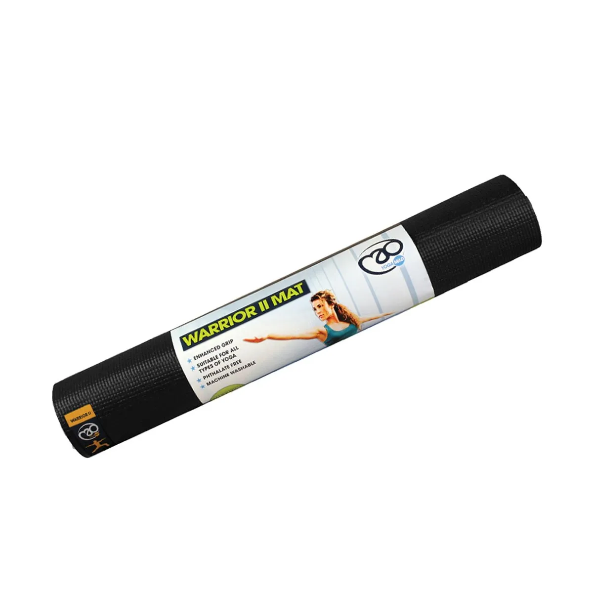 Fitness-Mad Yoga-mad Warrior Ii Mat 4Mm (black)