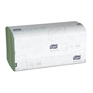 Tork Hand Towels V-fold Green 2 Ply 290179 Pack of 15 of 250 Sheets
