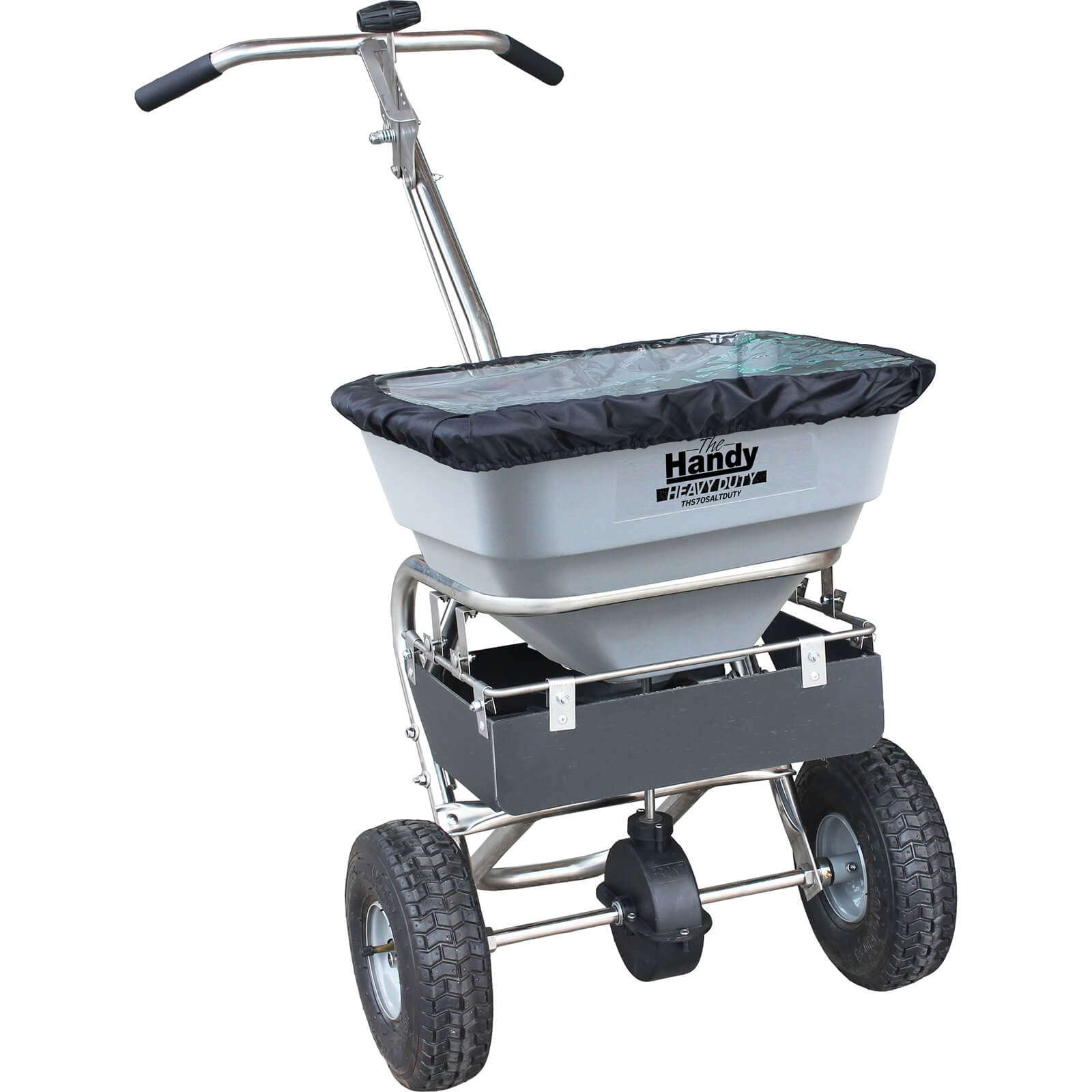  Ths70salthduty Stainless Steel Heavy Duty Push Feed, Grass And Salt Broadcast Spreader 32kg