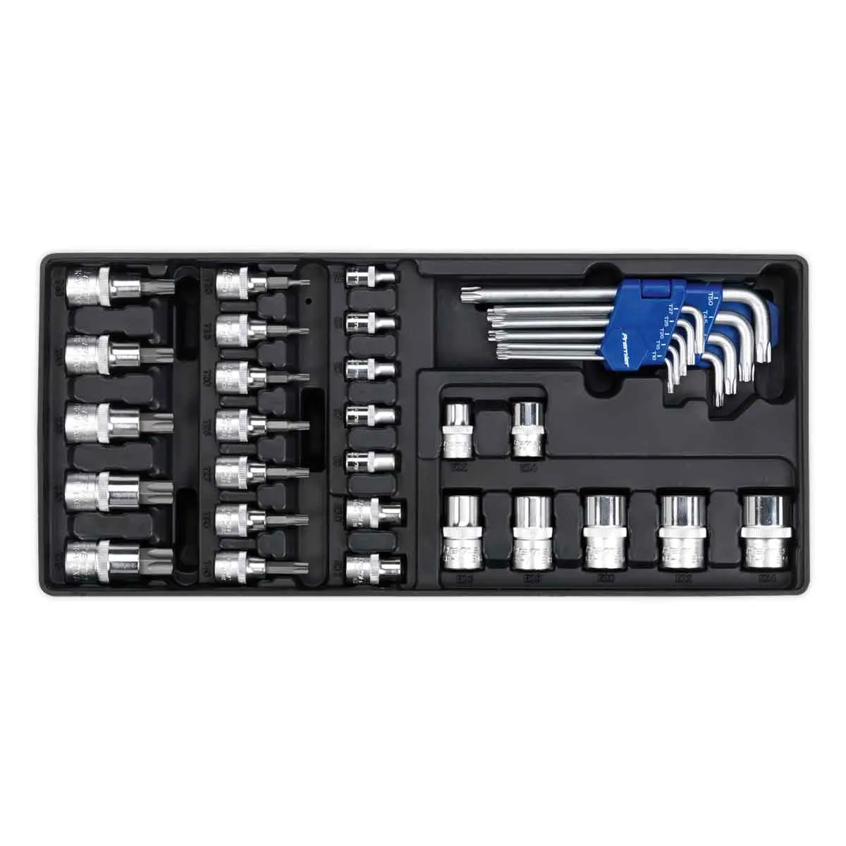 Sealey TBT08 Tool Tray with TRX-Star* Key, Socket Bit & Socket Set 35pc