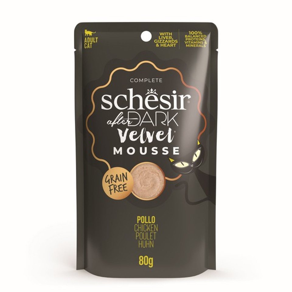 Schesir After Dark Velvet Adult Cat Food Chicken - 80g