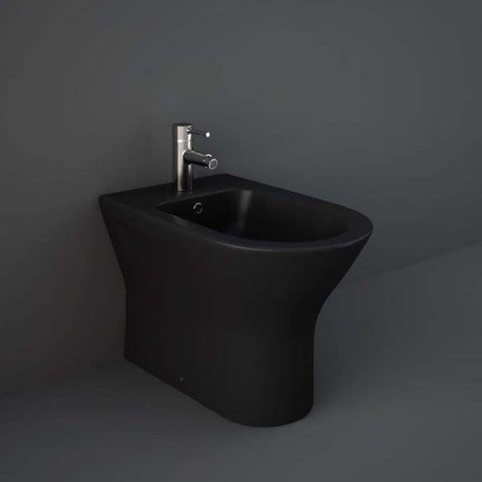 HudsonReed RAK Feeling - Matt Black Modern Back to Wall Bidet