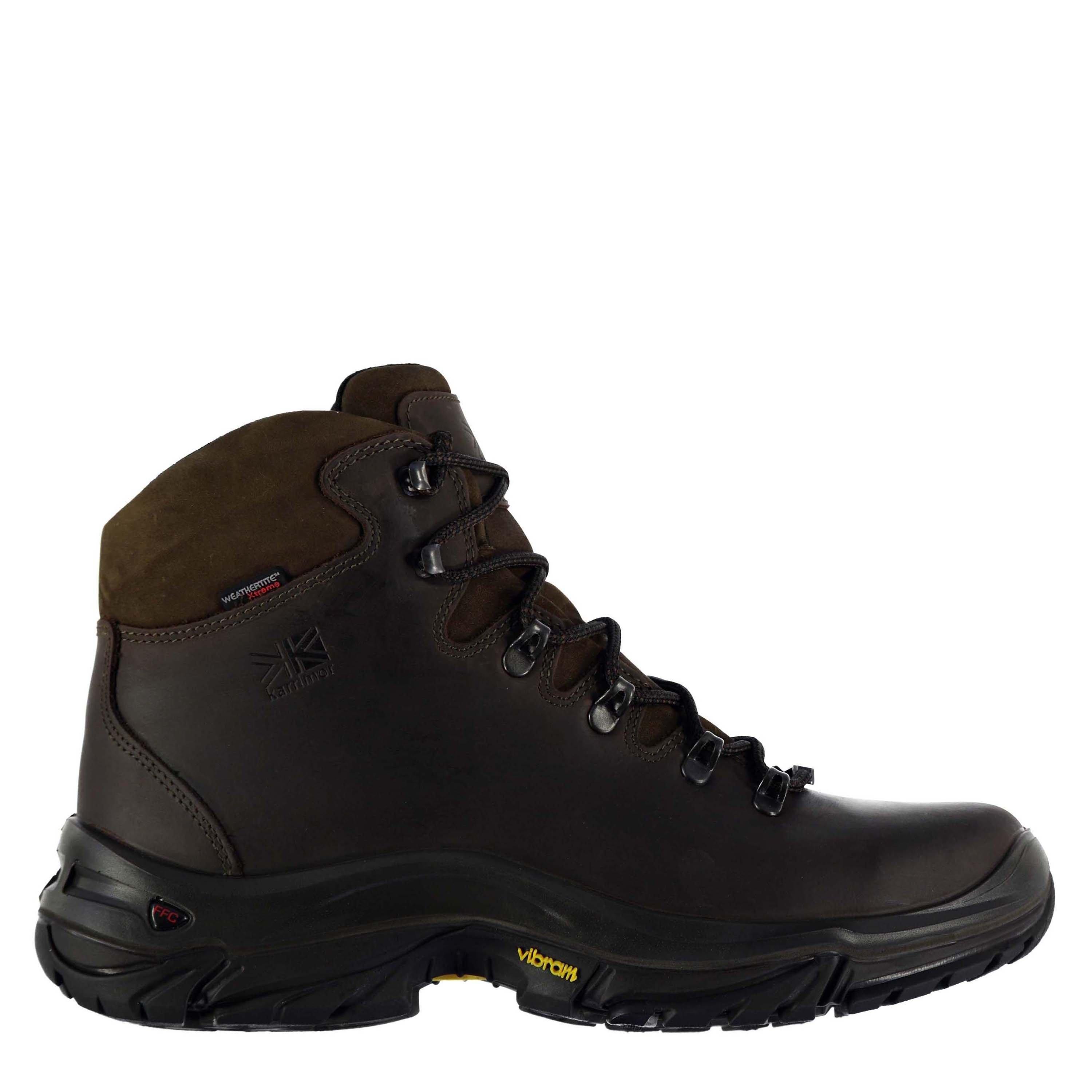 Karrimor  Mens Gents Cheviot Waterproof Walking Hiking Outdoors Shoes Boots - Brown Leather - Size 8