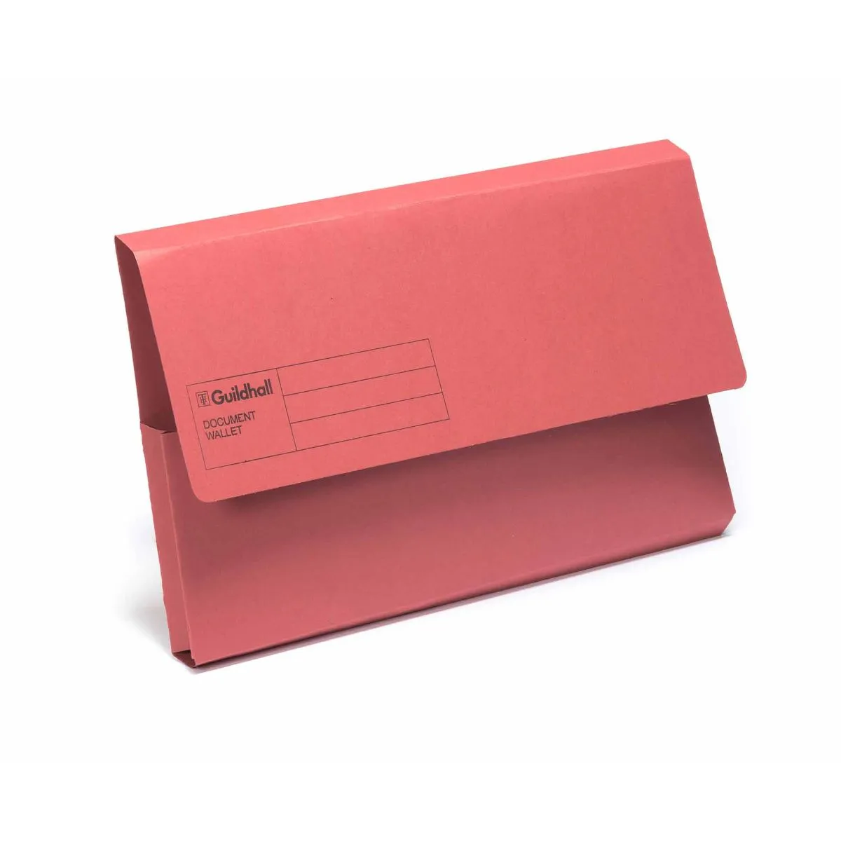 Exacompta Exacompta Guildhall Document Wallet Foolscap Pack of 50 285gsm, Red | Filing & Folders > Document Wallets > Document Wallets