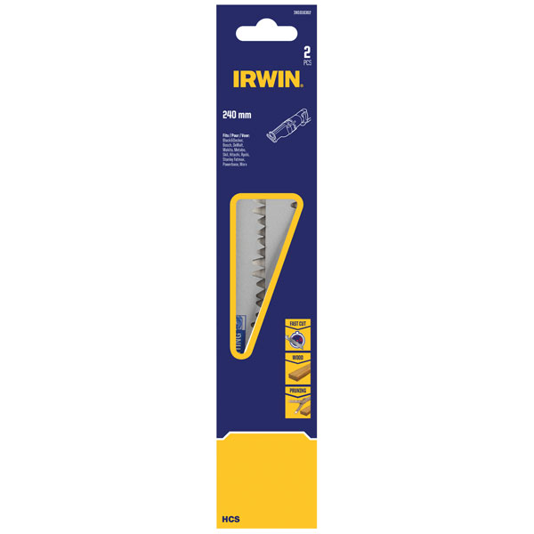 151 Irwin 305mm Coarse Wood Cutting Sabre Saw Blades - Pack Of 2 For Fast And Efficient Cutting