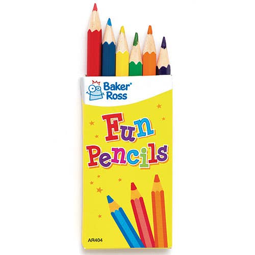 Baker Ross Mini Colouring Pencils (Per 6 packs)
