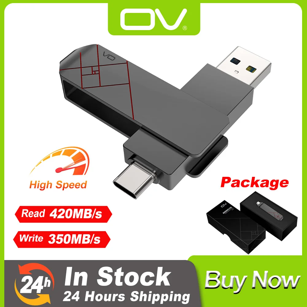 OV High Speed Portable Ssd Usb Flash Drives Solid State Drive 128gb 256gb 512gb External Pendrive