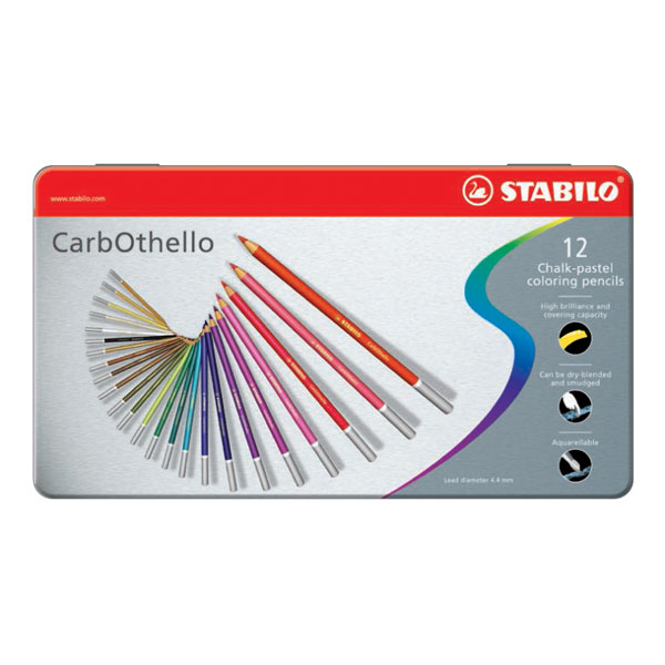 Stabilo Tinned Art Products Carbothello Chalk Pastel Coloured Penc...