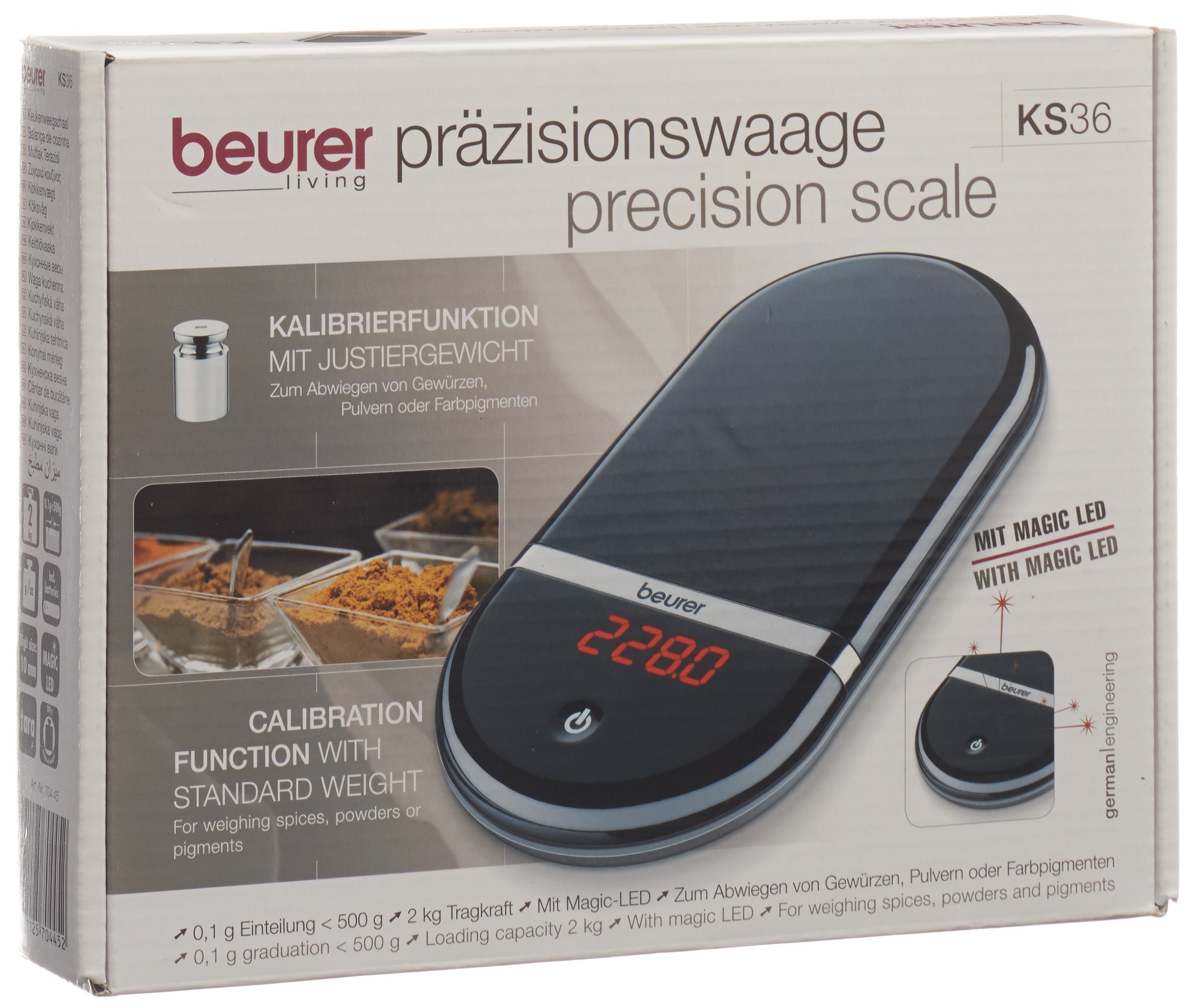 Beurer KS36 High Precision Kitchen Scale - Black