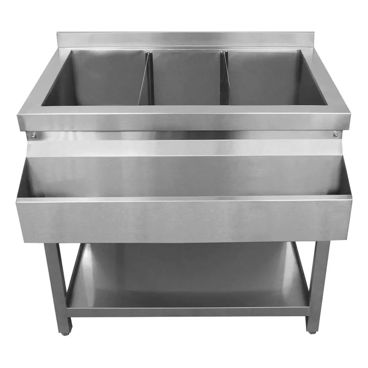 Kukoo Cocktail Bar Station Free Standing Stainless Steel Bar Sink Insulated Ice Well