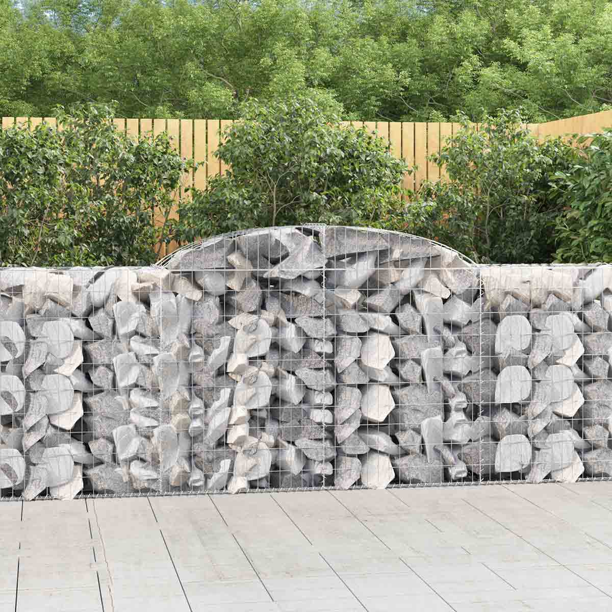 VidaXL Arched Gabion Baskets 8 pcs 300x50x100/120 cm