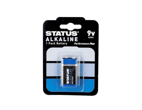 Status 9V Alkaline Batteries - 1 Pack