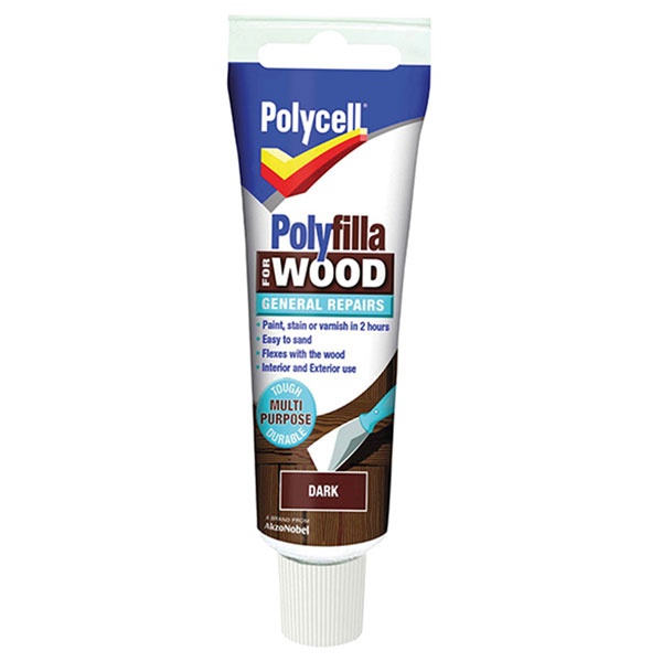 Polycell PLCWGRD75 Polyfilla For Wood General Repairs Tube Dark 75g