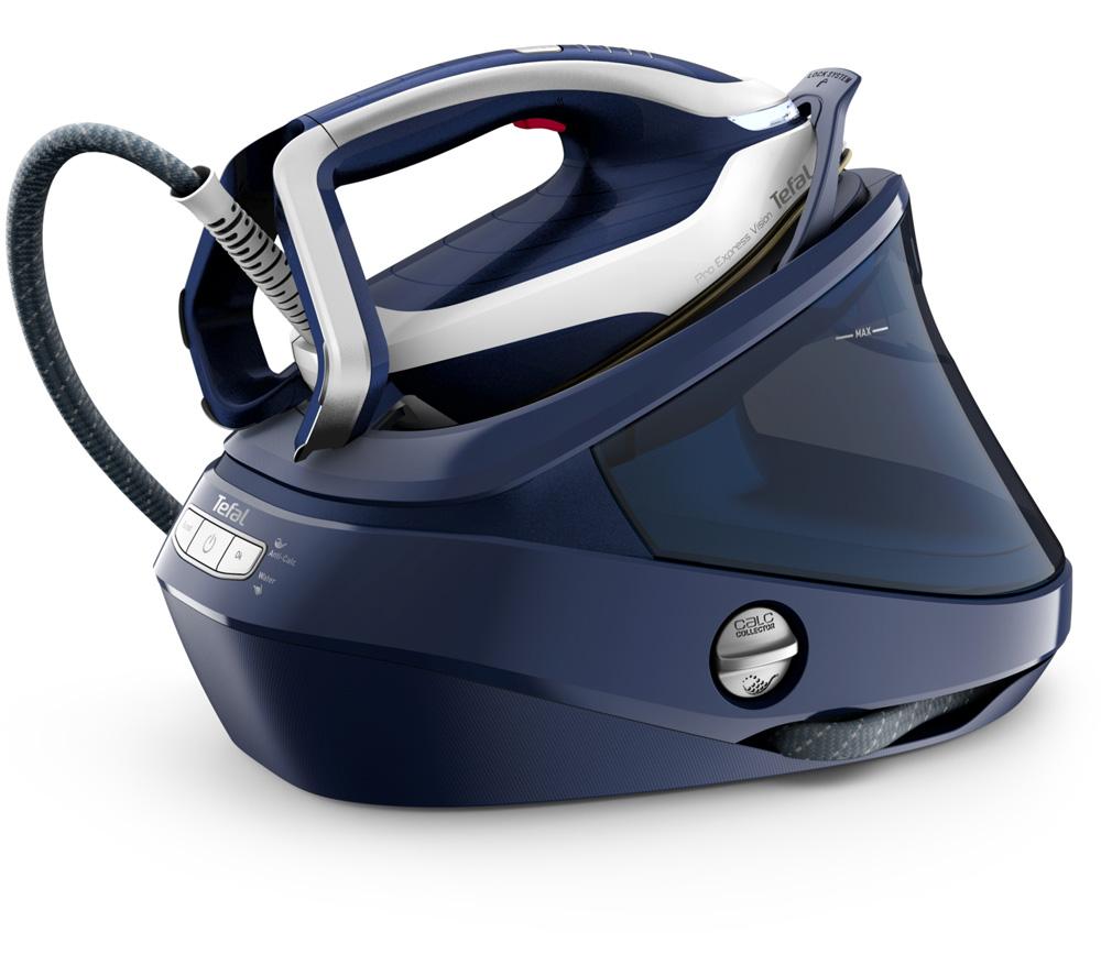 Tefal Pro Express Vision GV9812 High Pressure Steam Generator Iron - Blue & White