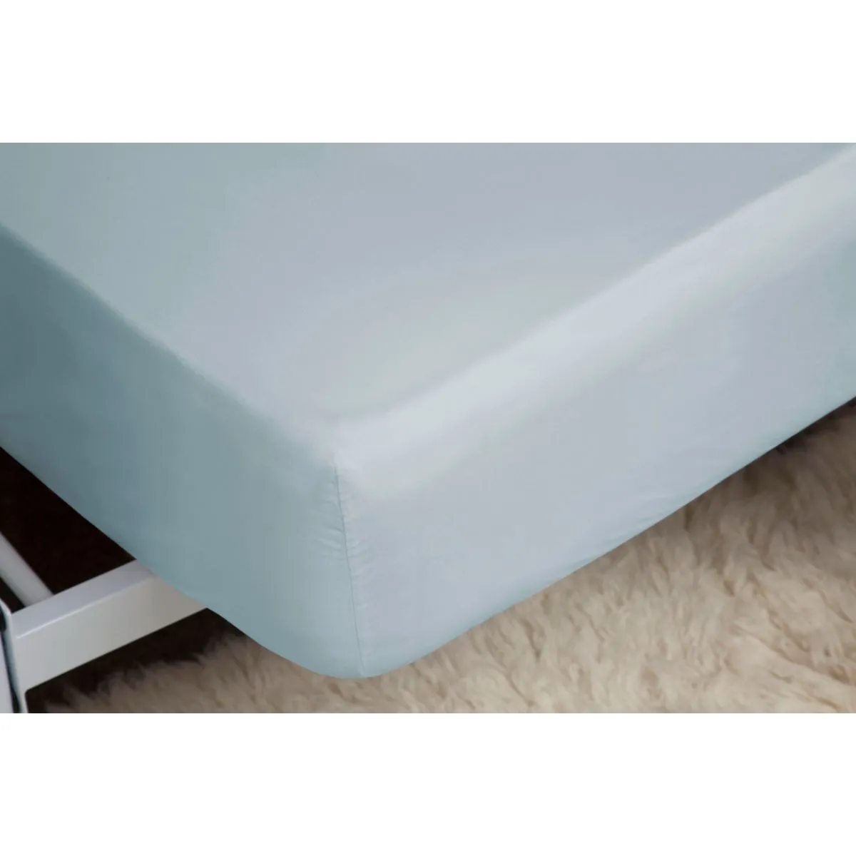 Belledorm Easy Care 200 Thread Count Cotton Polyester Percale Platform Valance|Size: King|bright blue