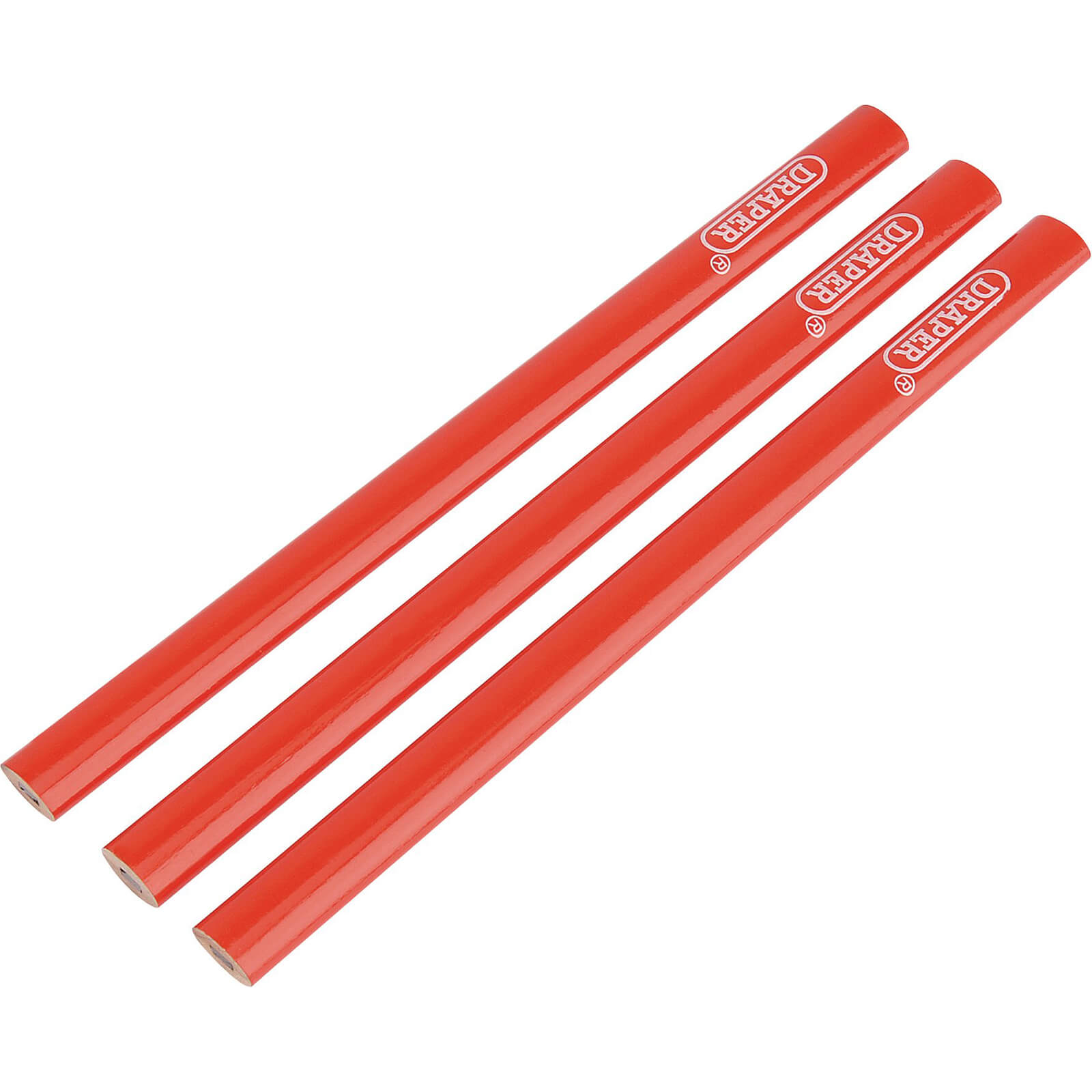 Draper 34180 Pack of Three Carpenters Pencils 174mm Long