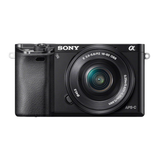 Sony A6000 Compact System Camera with 16-50mm OSS Lens, HD 1080p, 24.3MP, Wi-Fi, NFC, OLED EVF, 3 Tilting Screen