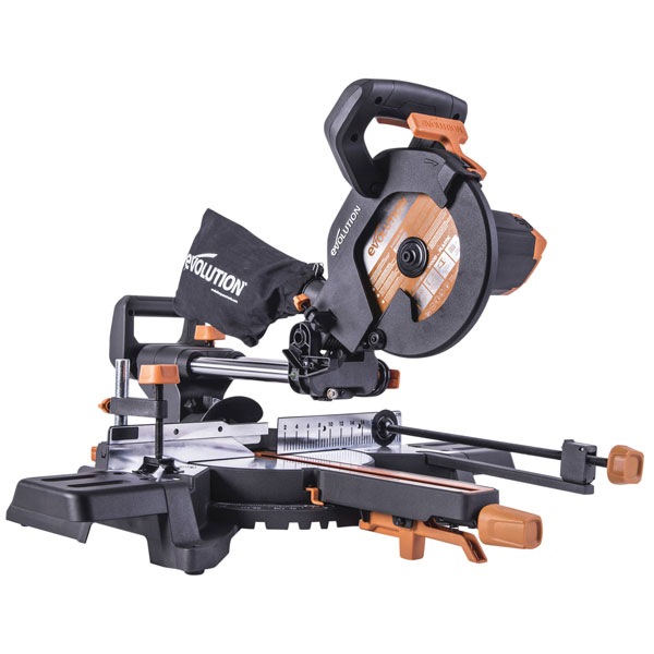 Evolution R210SMS-300L+ 210mm Pro Multi-Material Sliding Mitre Saw 1500W 110V