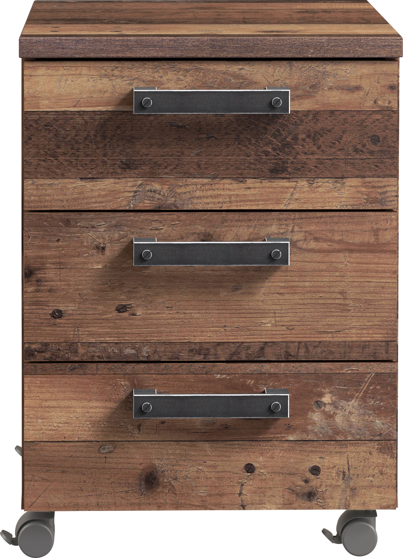 Forte Adaya 3 Drawer Filing Cabinet brown,gray