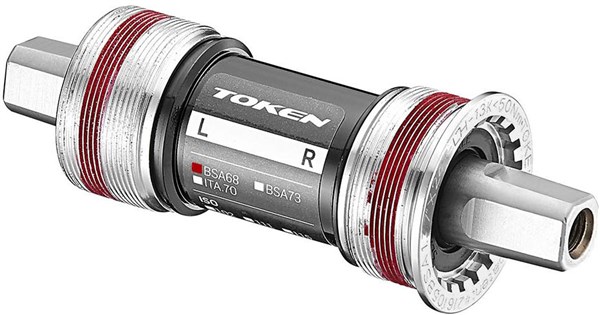 Token ISO Square Tapered Bottom Bracket - Silver / English (BSA) Square Taper / 102mm