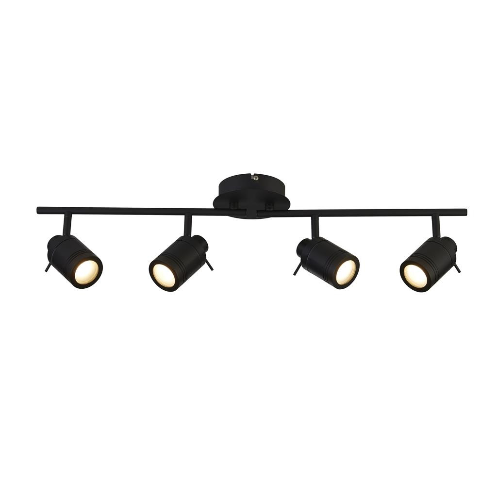 Searchlight Lighting So'home Bathroom Split Lightbar With 4 Spotlights Matt Black