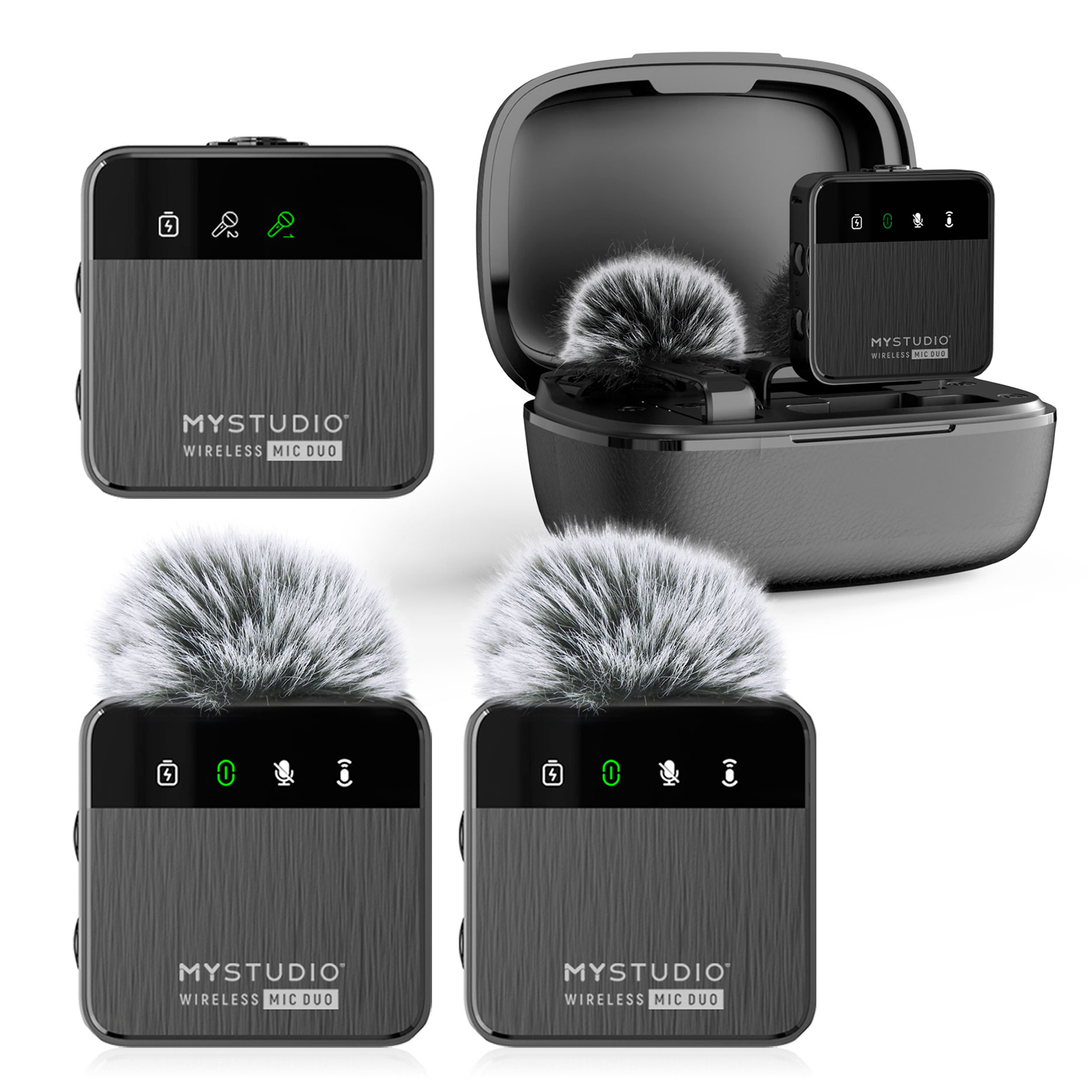 Easypix MyStudio Wireless Duo Microphone Kit - Black