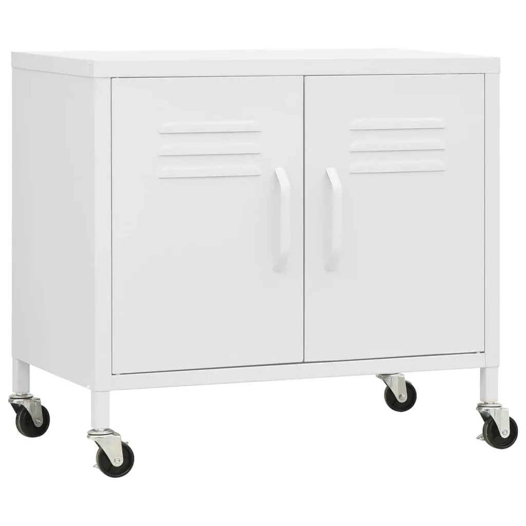 vidaXL Storage Cabinet White 60x35x49 cm Steel