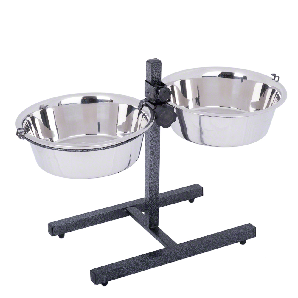 Zooplus Exclusive Dog Bowl Stand with 2 Stainless Steel Bowls - 2 x 4.2 litres