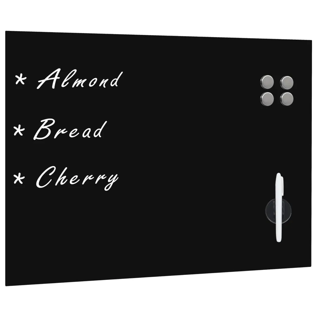 VidaXL Wall Mounted Magnetic Blackboard Glass 80x60 cm