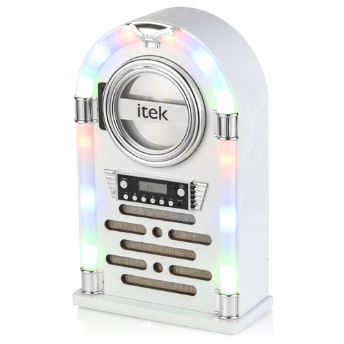 ITEK I60018CDGW Bluetooth Jukebox - Gloss White, White