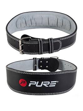 Pure2Improve Deluxe Padded Leather And Suede Weightlifting Belt (Large)|