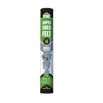 Roof Pro Super Green Shed Felt, (l)10m (w)1m