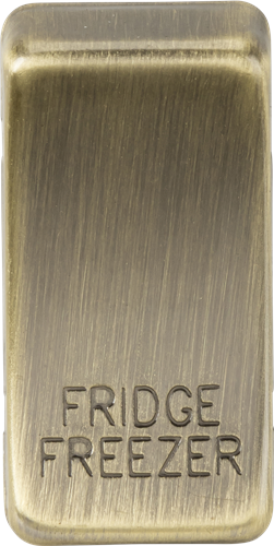 Knightsbridge Switch Cover "marked Fridge Freezer" - Antique Brass