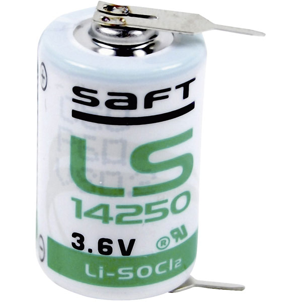 Saft Batteria 1/2 AA , 3.6V, 1.2Ah, Litio cloruro di tionile, LS142503PFRP