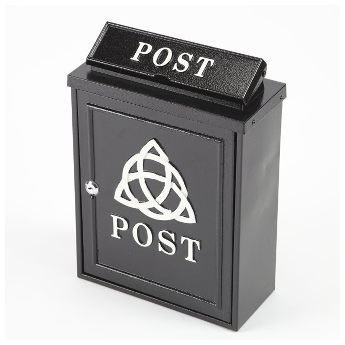 Arboria Cast Aluminium Post Box, Black - Celtic