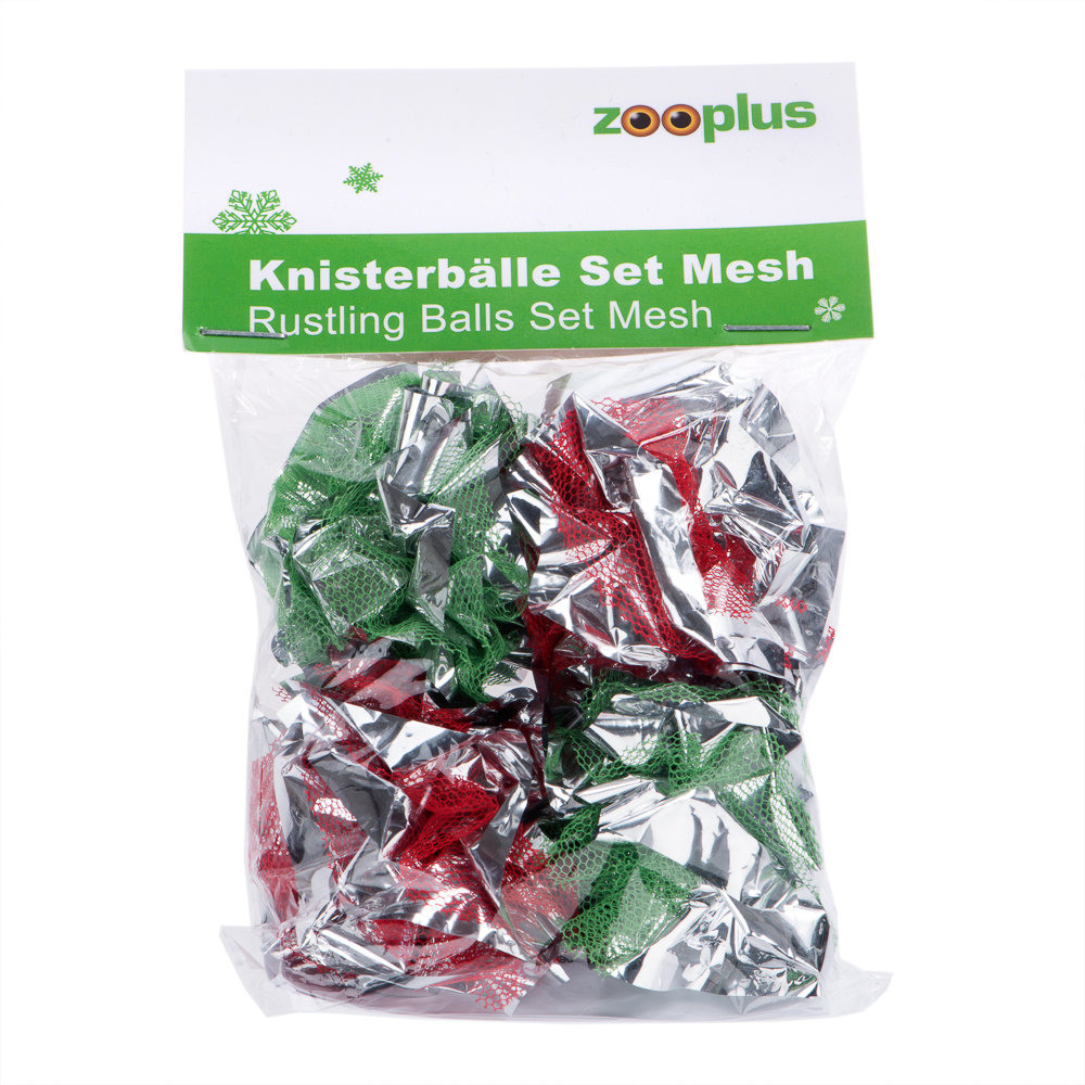 Zooplus Exclusive Mesh Crackle Balls Cat Toy - 4 Balls