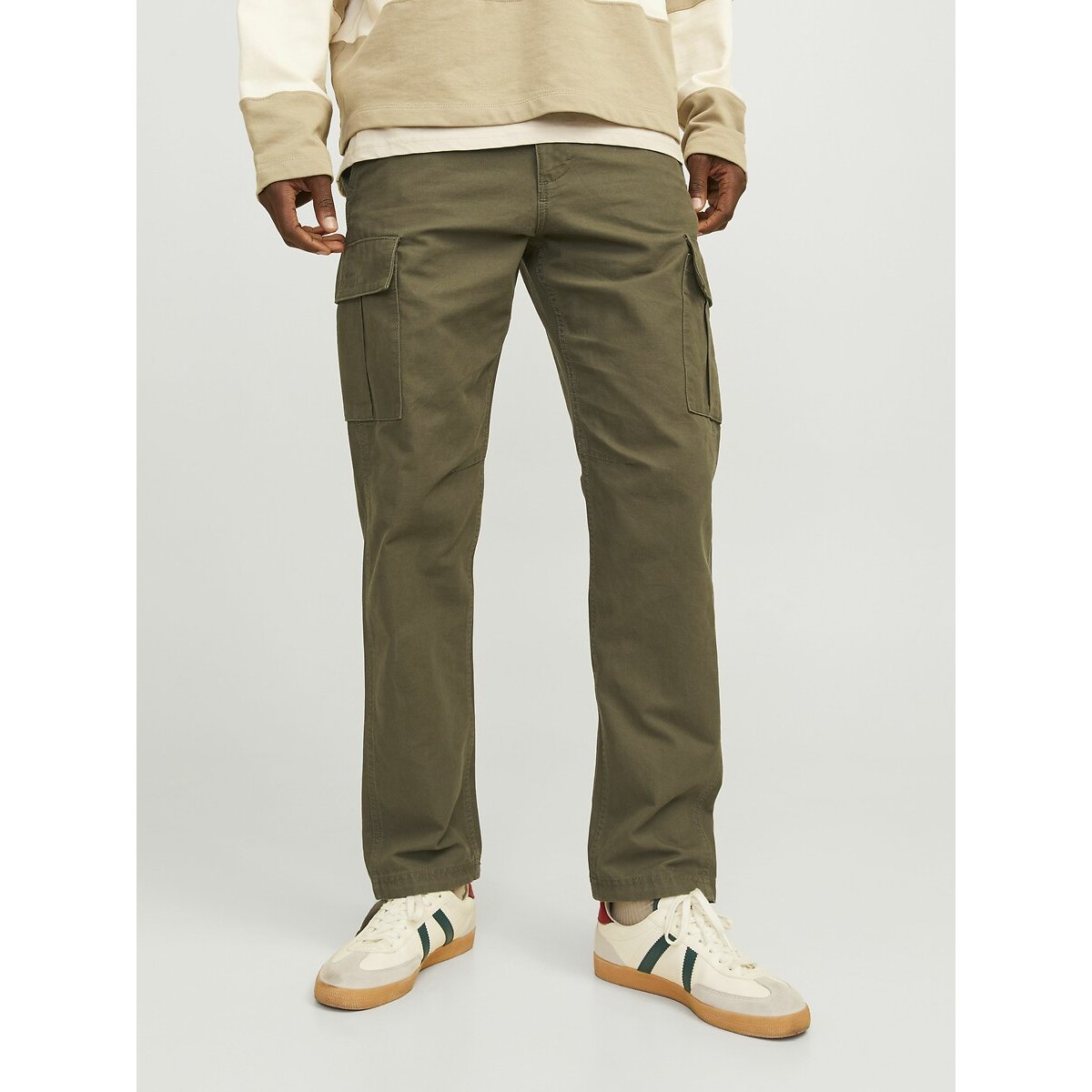 Jack & Jones Cotton Tapered Cargo Trousers