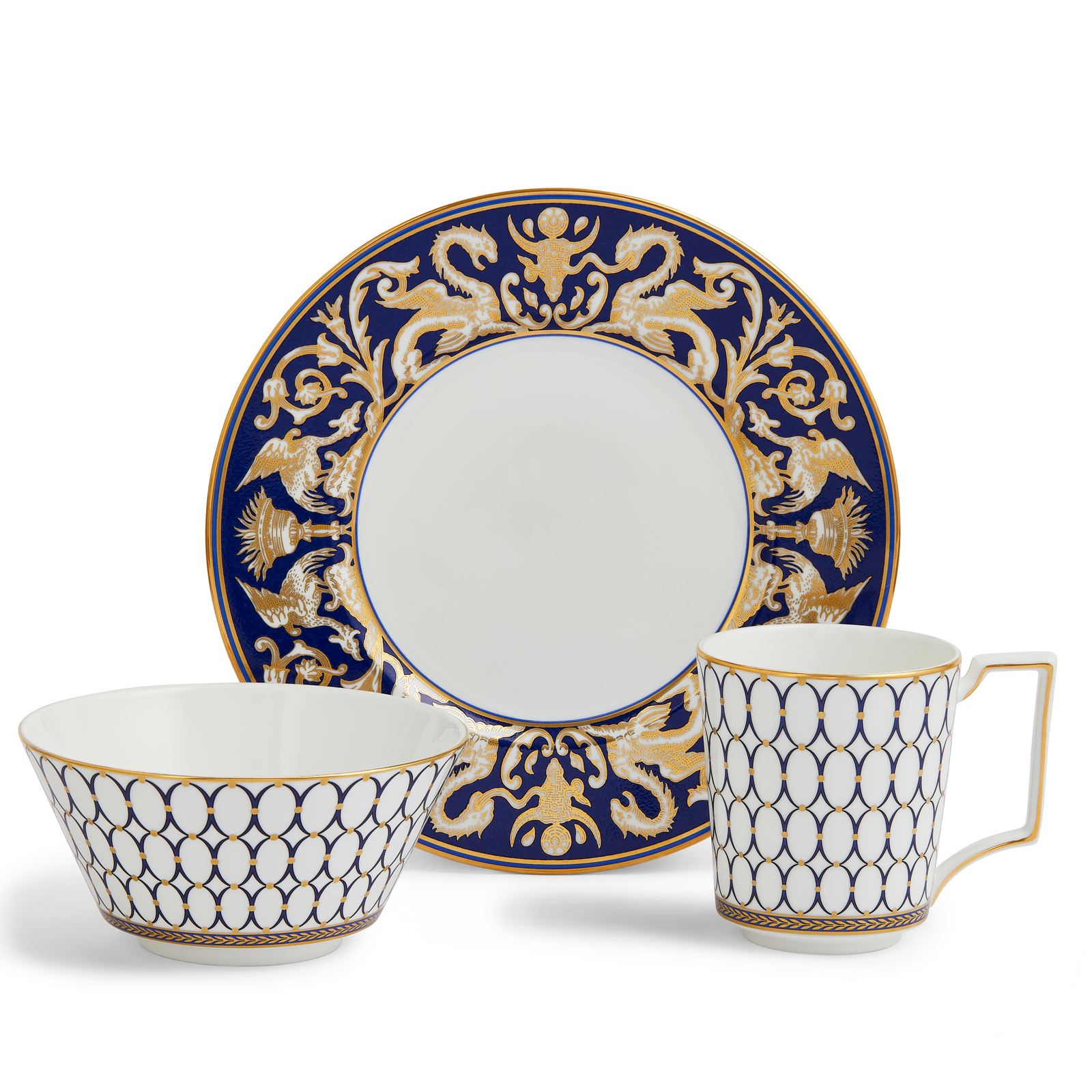 Wedgwood Renaissance Gold 3 Piece Dinner Set