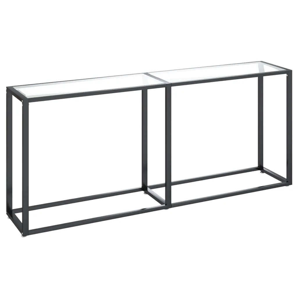 VidaXL Console Table Transparent 180x35x75.5cm Tempered Glass
