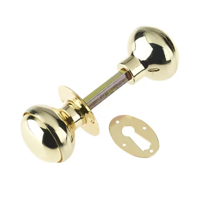 Yale Rim Lock Door Knob - Brass