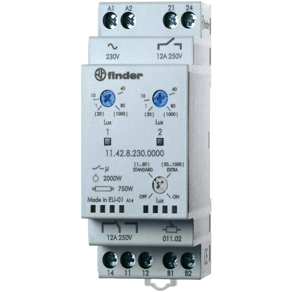 Finder Timer Light Switch 230 V ac, 2-Channel