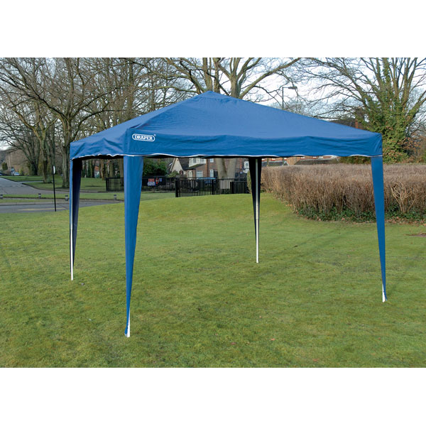 Draper Concertina Gazebo, 3 X 3M, Blue 76940