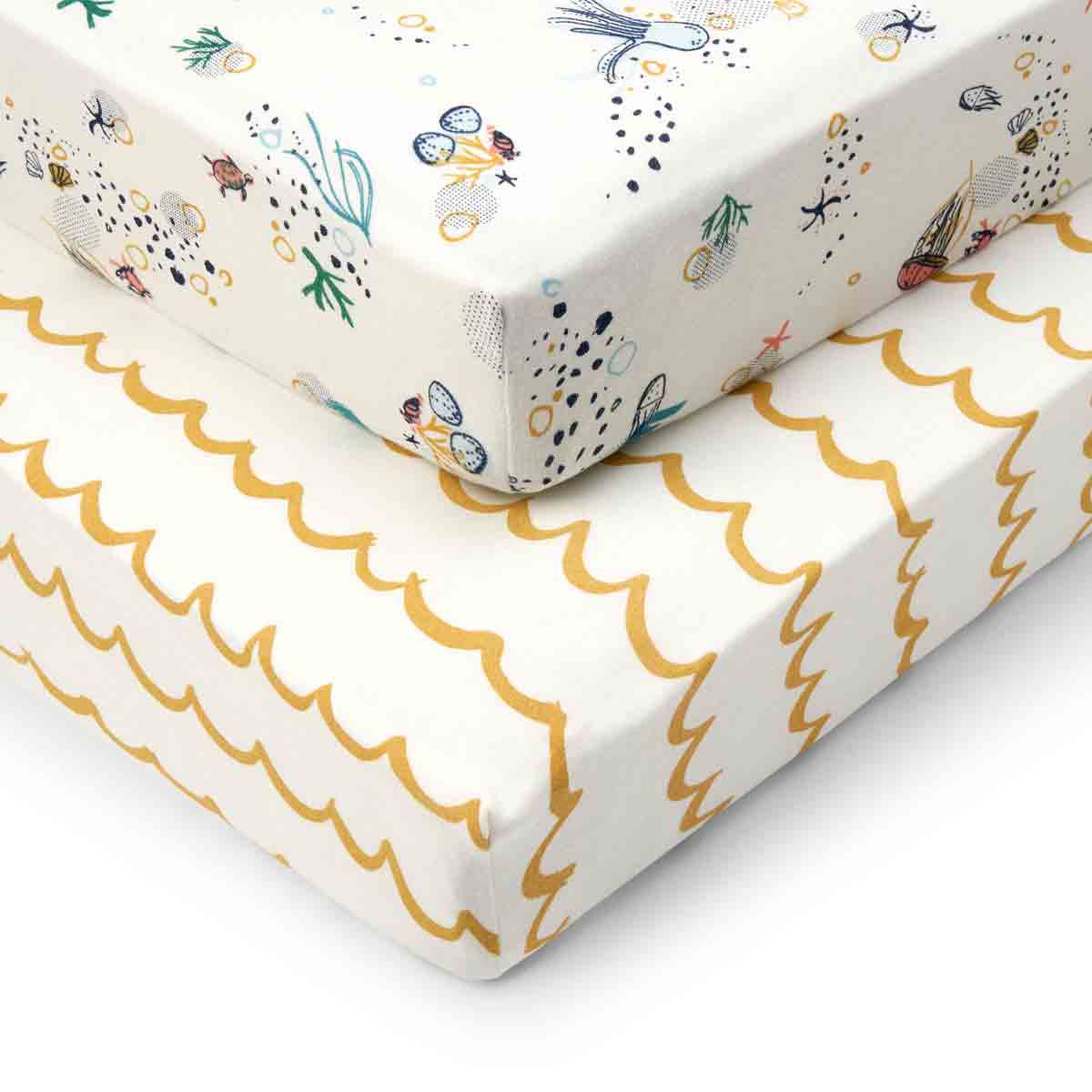  Cot Bed Fitted Sheets 2pk - Our Planet - Multi, Multi