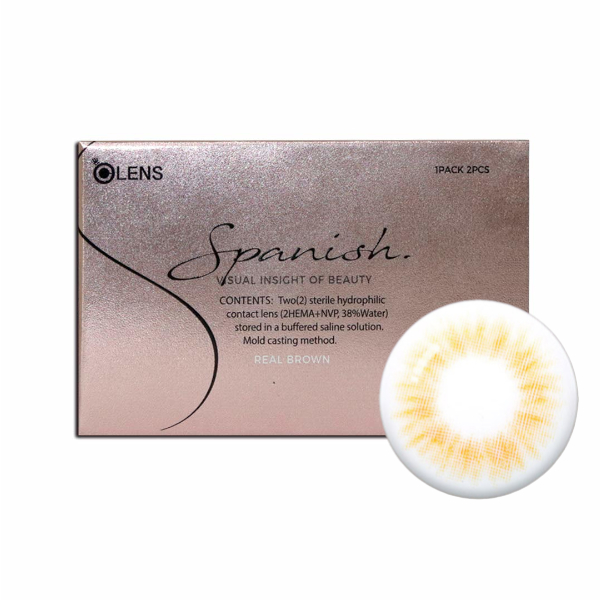 Olens - Spanish 1 Month - Real Brown - 2pcs - -6.50