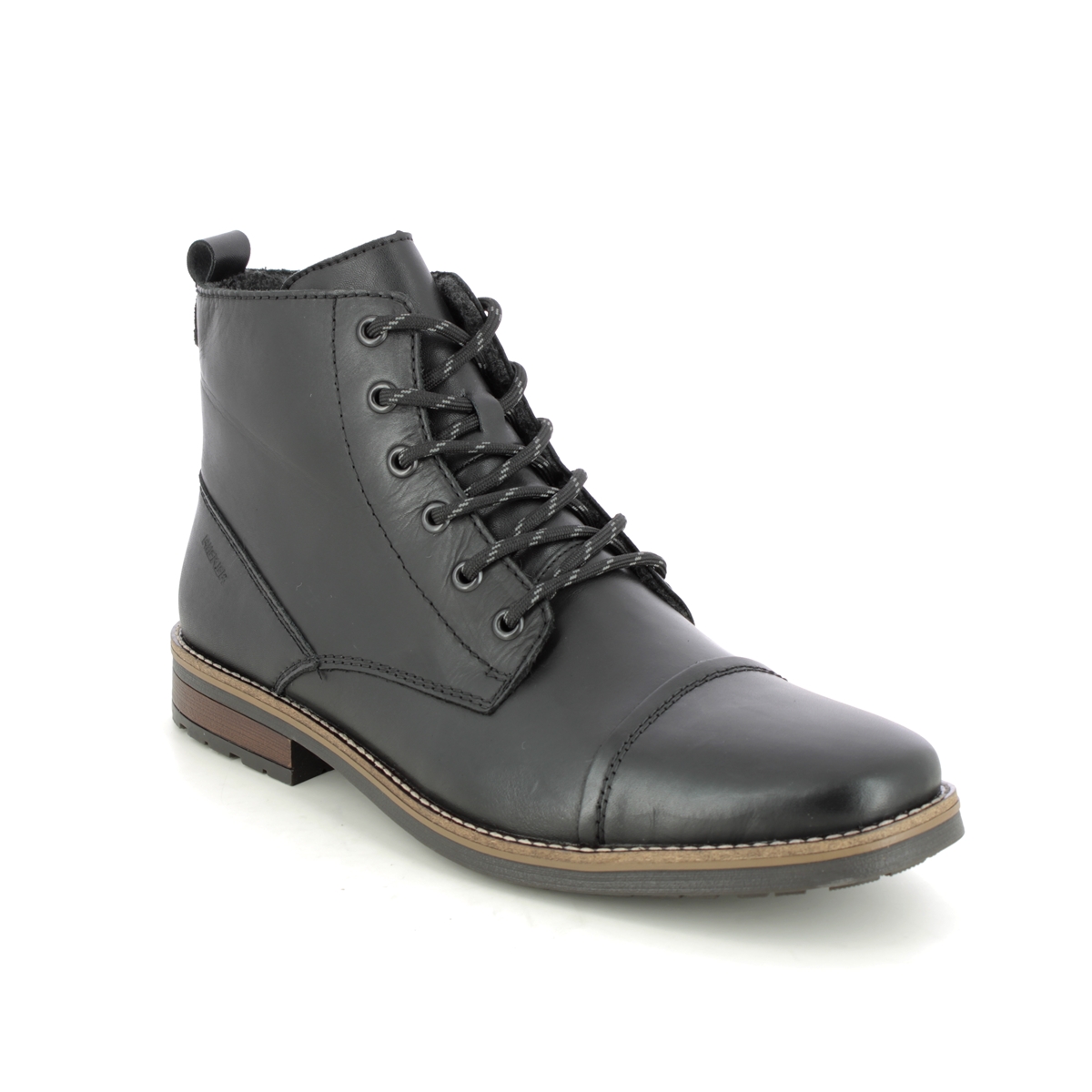 Rieker 33205-00 Brain Cap Black Leather Mens Boots