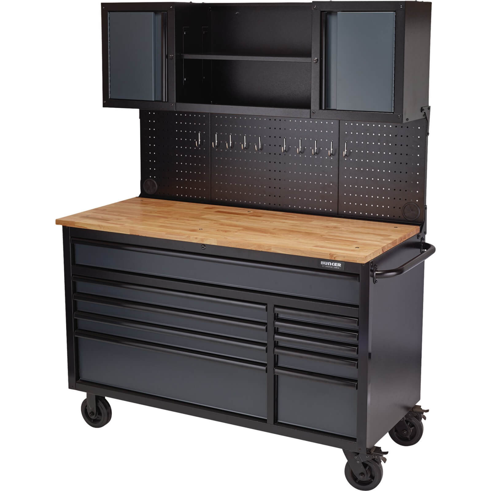  Bunker Roller Workstation with Workbench - Grey / Roller Workstation with Workbench